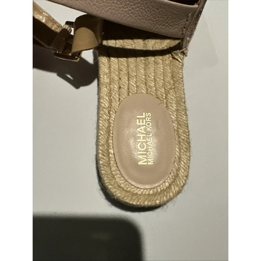 NIB Michael Kors Fisher Women's Espadrille Leather Size 6.5M Soft Pink‎